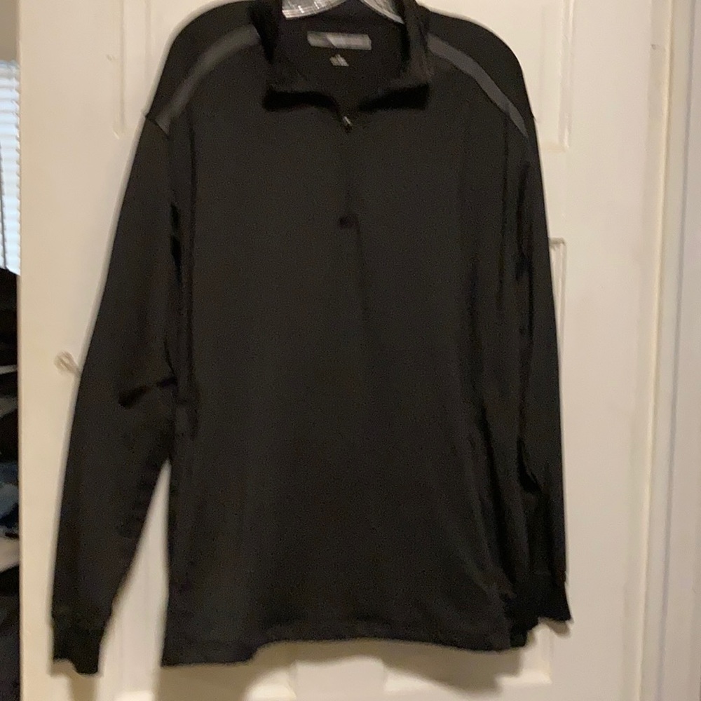 Black half-zip pullover